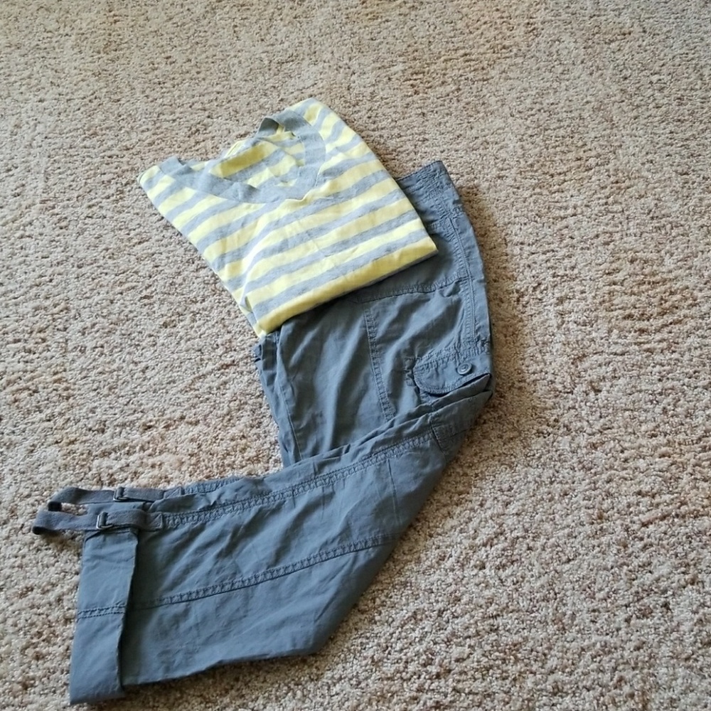 GRAY CARGO PANTS